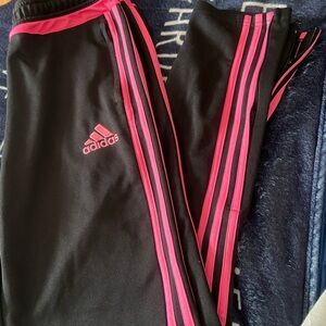 Adidas Pink n black track pants!!